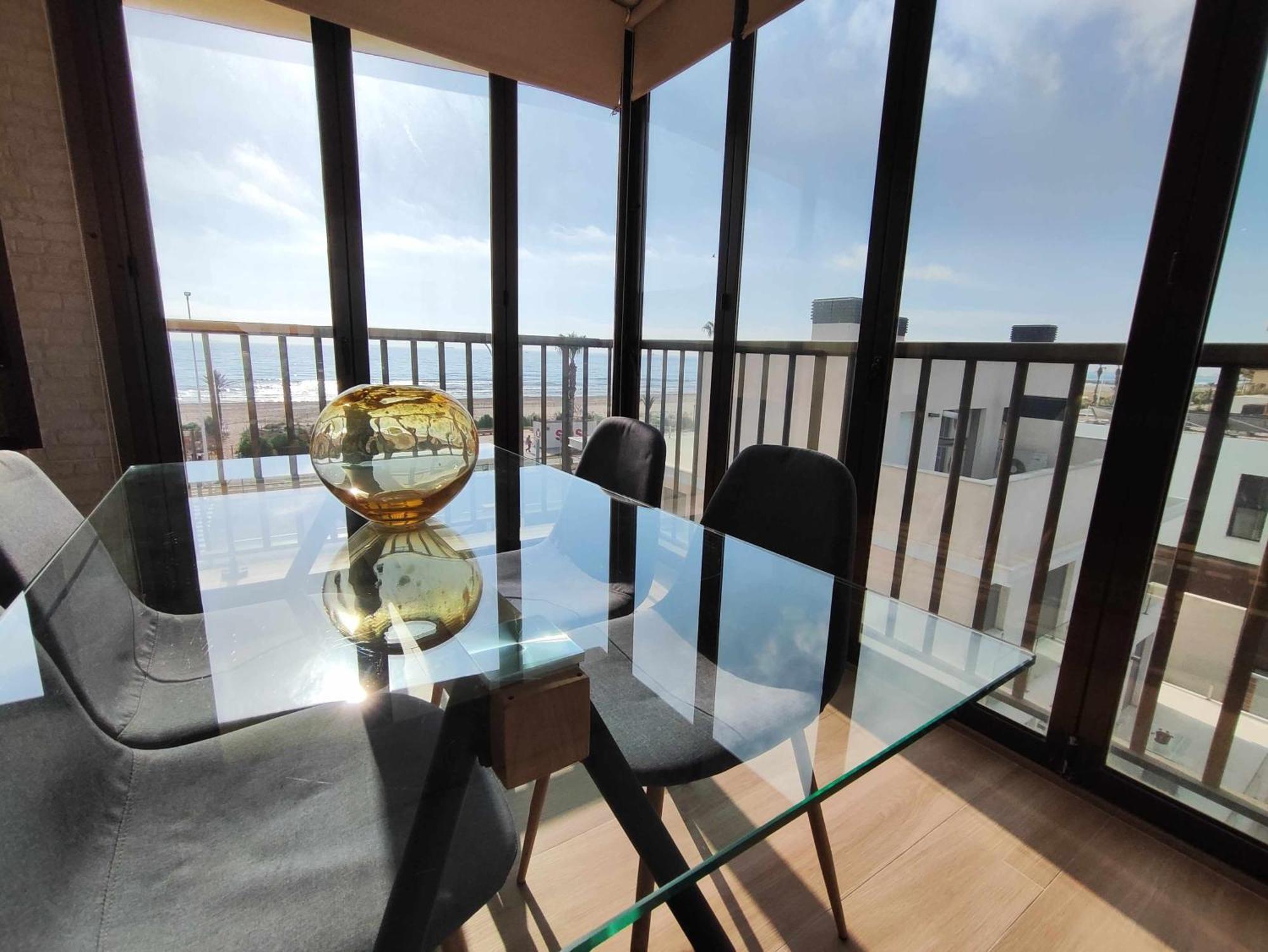 Апартаменты Atico Las Minvas 1ª Linea De Playa Эл Грао Экстерьер фото